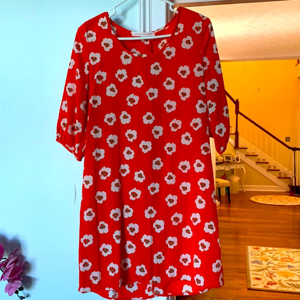 Red poppy dress